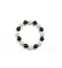 Small Black Onyx and Shamballa Bracelet